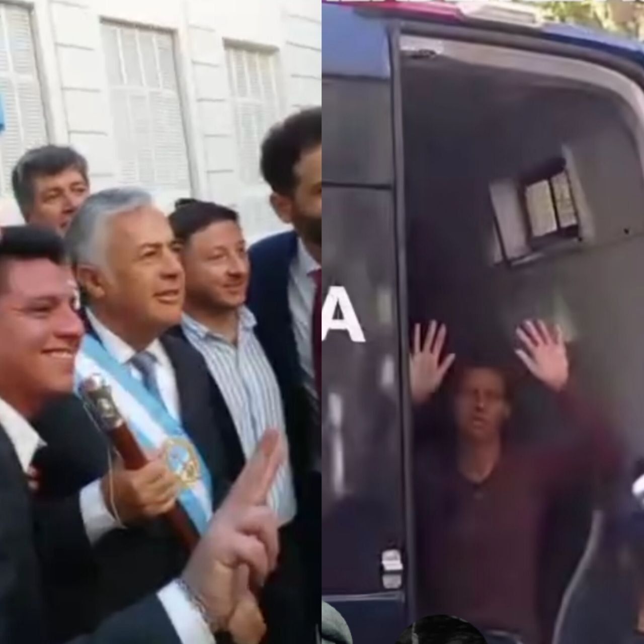 «Vos sos responsable por el agua contaminada», una mujer escrachó a Cornejo y fue detenida